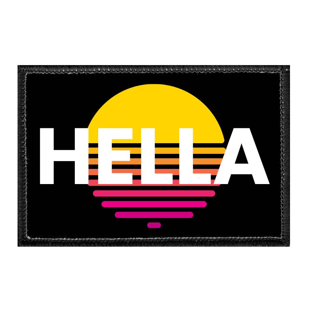 Hella Sunset - Removable Patch - Pull Patch - Removable Patches For Authentic Flexfit and Snapback Hats