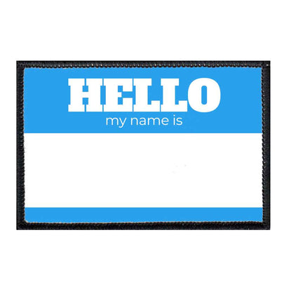 Hello My Name Is - Blue - Patch - Pull Patch - Removable Patches For Authentic Flexfit and Snapback Hats