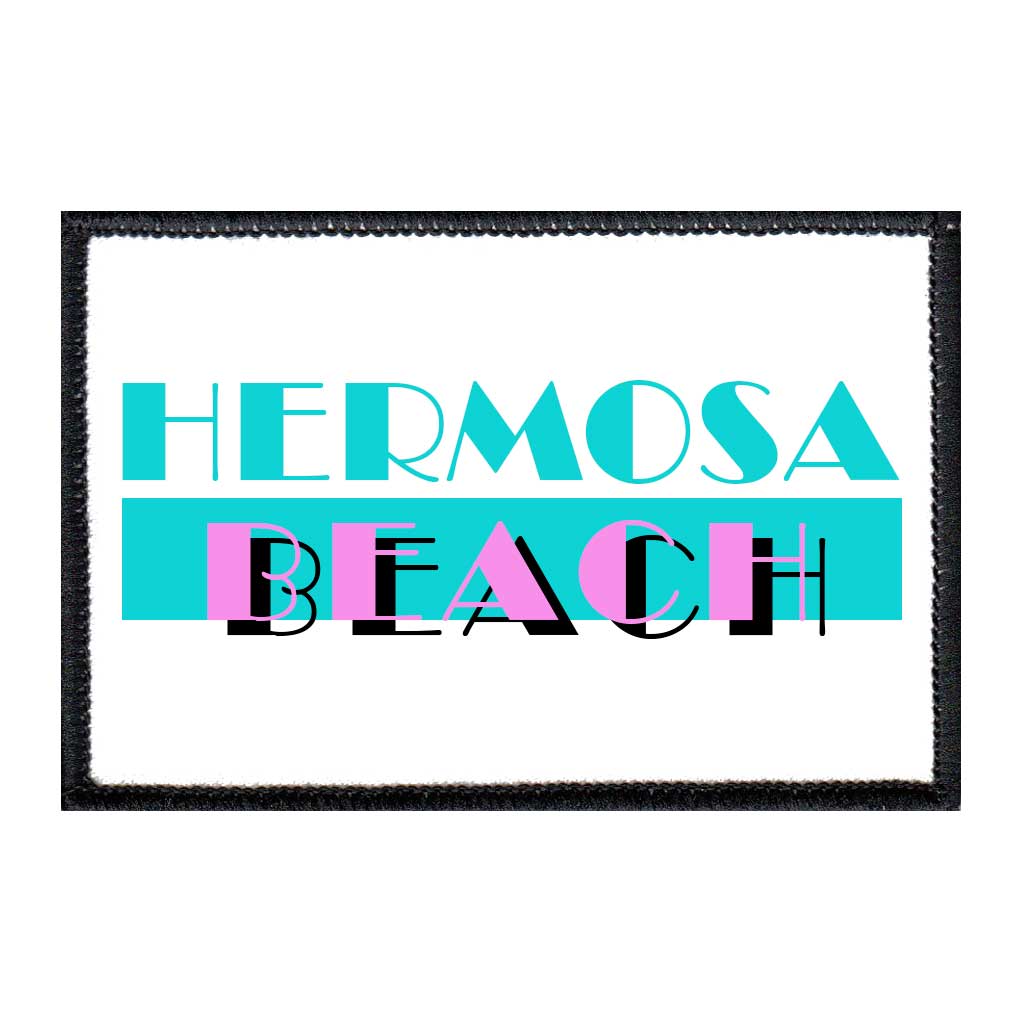 Hermosa Beach - Miami Vice - Removable Patch - Pull Patch - Removable Patches For Authentic Flexfit and Snapback Hats