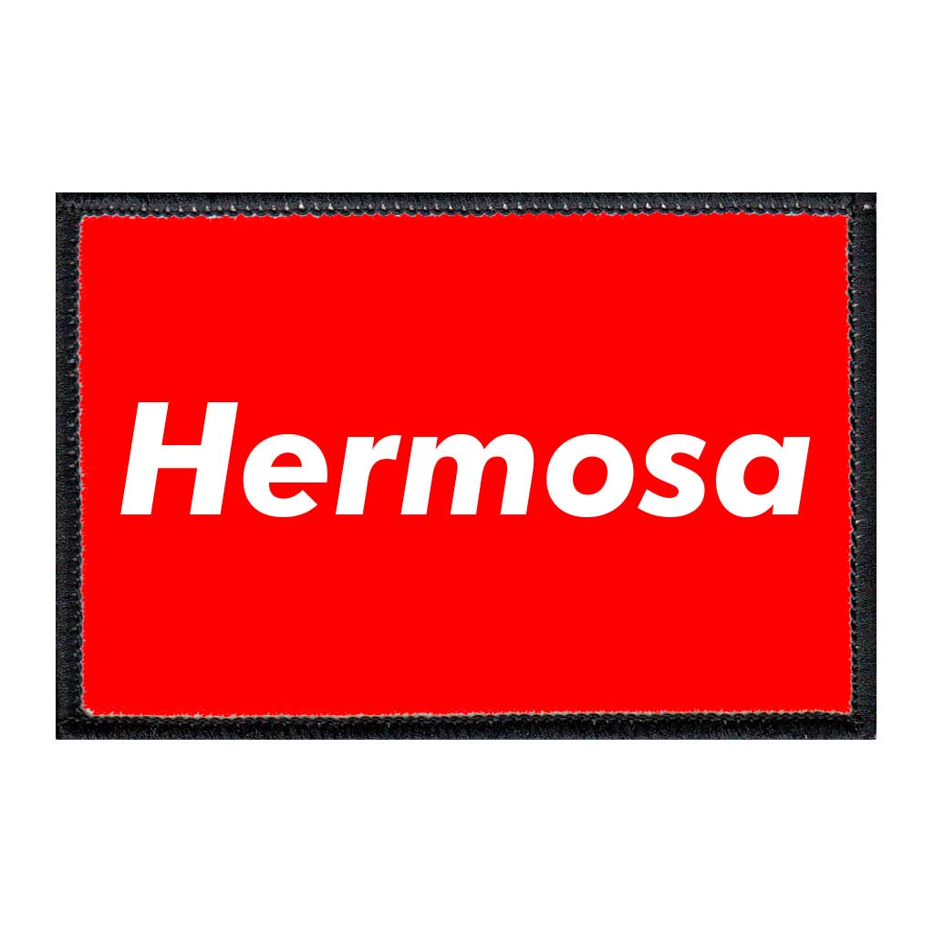 Hermosa - Red - Removable Patch - Pull Patch - Removable Patches For Authentic Flexfit and Snapback Hats