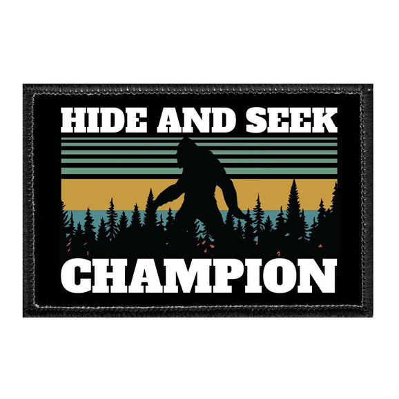 Hide And Seek Champion - Removable Patch - Pull Patch - Removable Patches That Stick To Your Gear