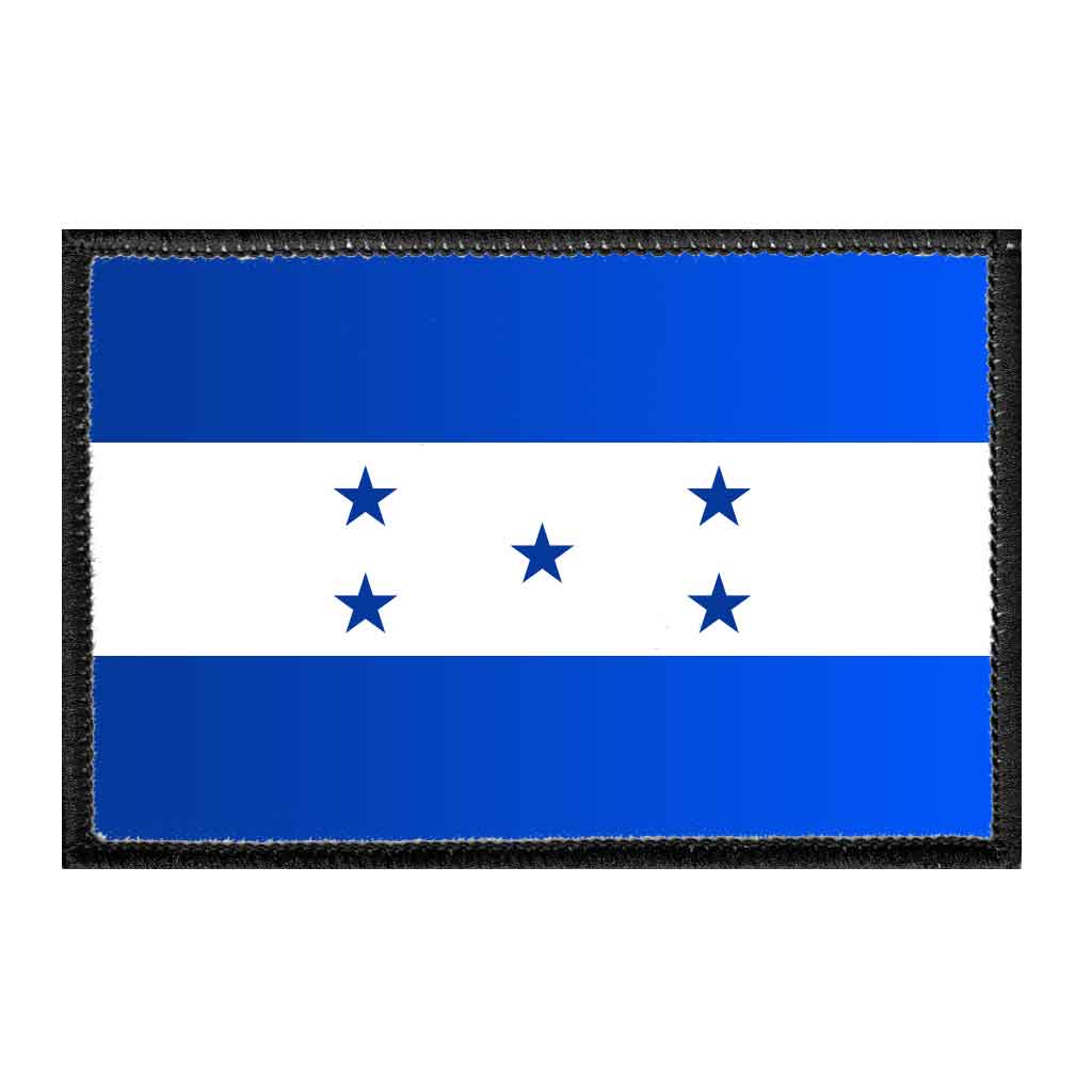 Honduras Flag - Color - Removable Patch - Pull Patch - Removable Patches For Authentic Flexfit and Snapback Hats
