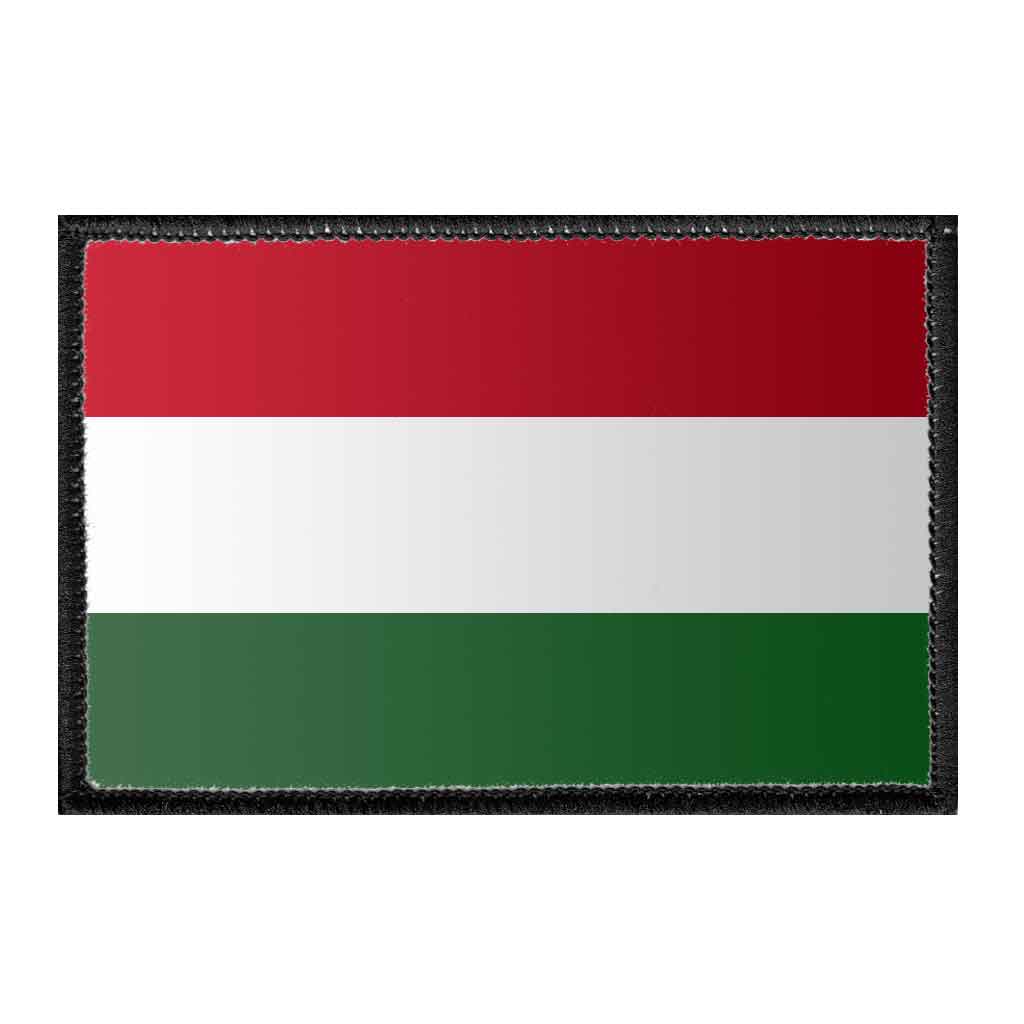 Hungary Flag - Color - Removable Patch - Pull Patch - Removable Patches For Authentic Flexfit and Snapback Hats