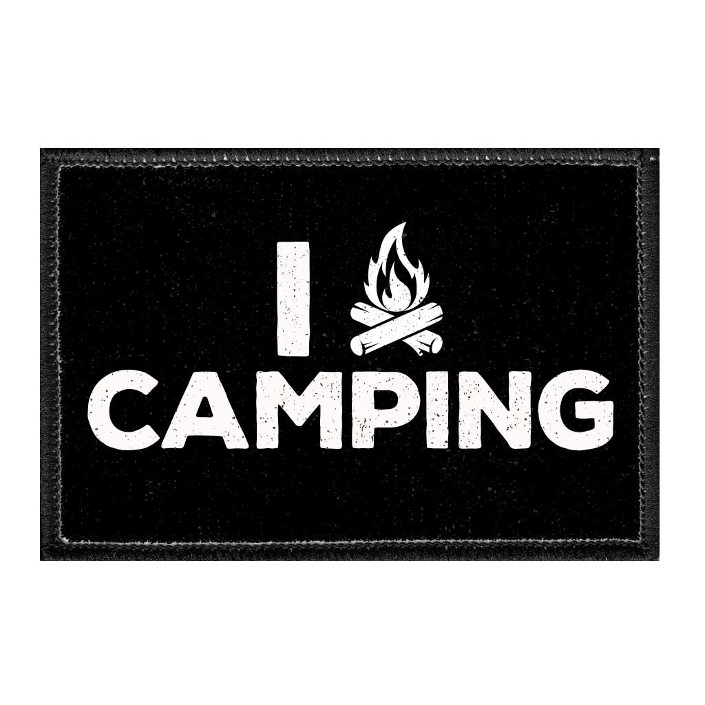 I Fire Camping - Removable Patch - Pull Patch - Removable Patches For Authentic Flexfit and Snapback Hats