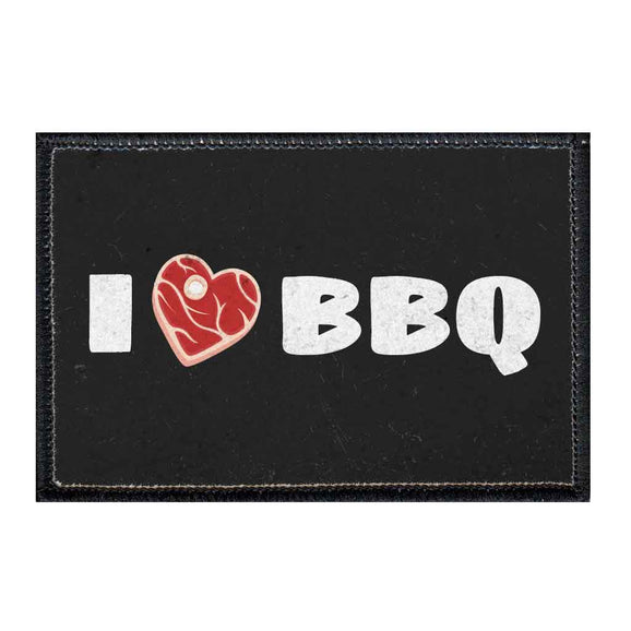 I Love BBQ - Removable Patch - Pull Patch - Removable Patches For Authentic Flexfit and Snapback Hats