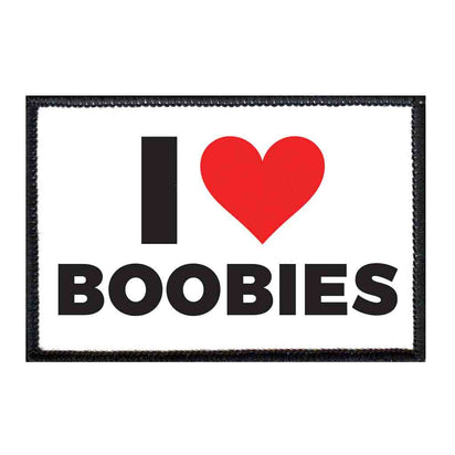 I Love Boobies - Patch - Pull Patch - Removable Patches For Authentic Flexfit and Snapback Hats