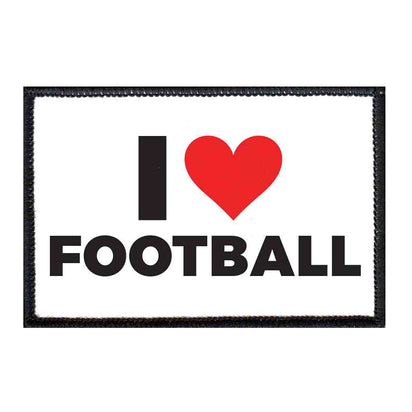 I Love Football - Removable Patch - Pull Patch - Removable Patches For Authentic Flexfit and Snapback Hats