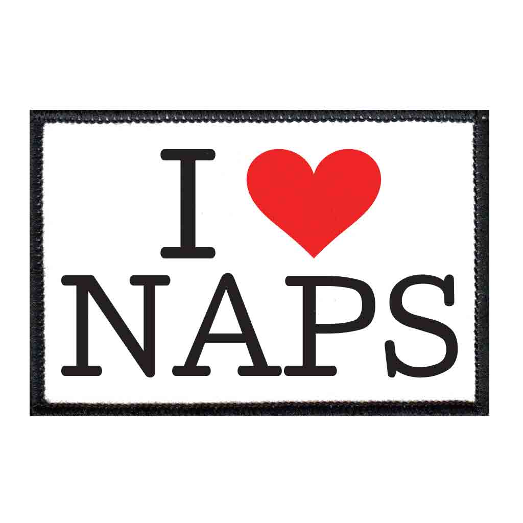 I Love Naps - Patch - Pull Patch - Removable Patches For Authentic Flexfit and Snapback Hats