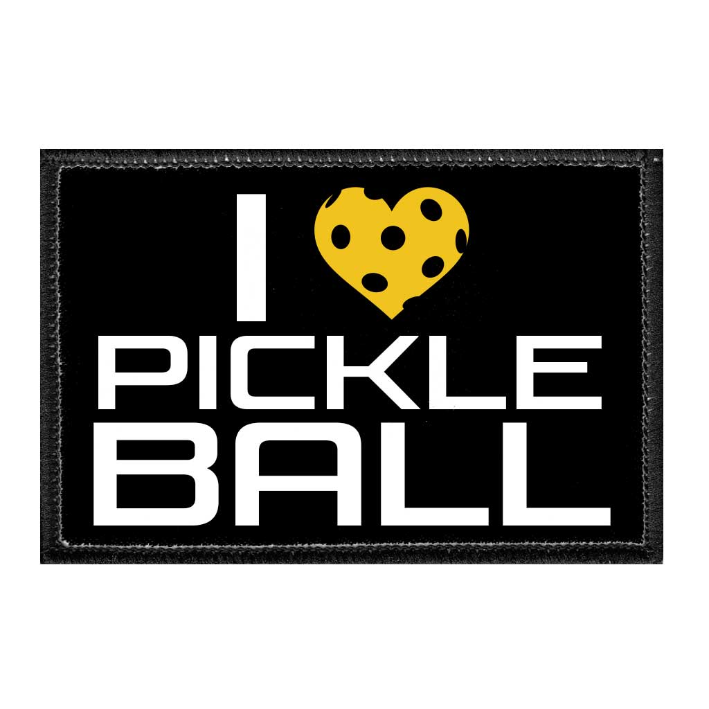 I Love Pickleball - Removable Patch - Pull Patch - Removable Patches For Authentic Flexfit and Snapback Hats