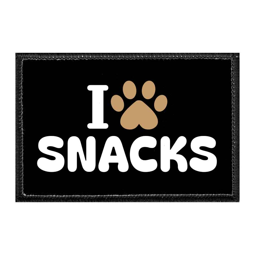 I Love Snacks - Removable Patch - Pull Patch - Removable Patches That Stick To Your Gear