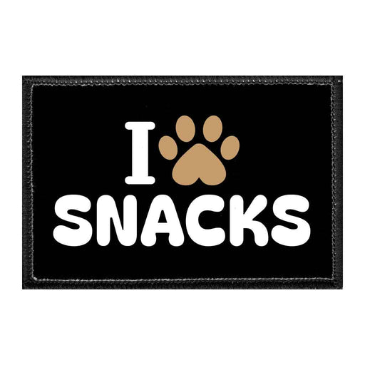 I Love Snacks - Removable Patch - Pull Patch - Removable Patches That Stick To Your Gear