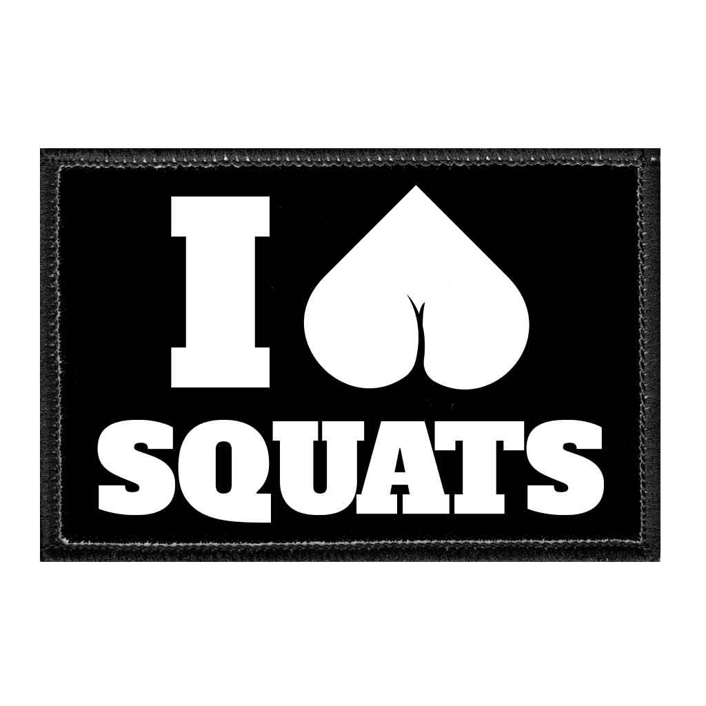 I Love Squats - Removable Patch - Pull Patch - Removable Patches For Authentic Flexfit and Snapback Hats