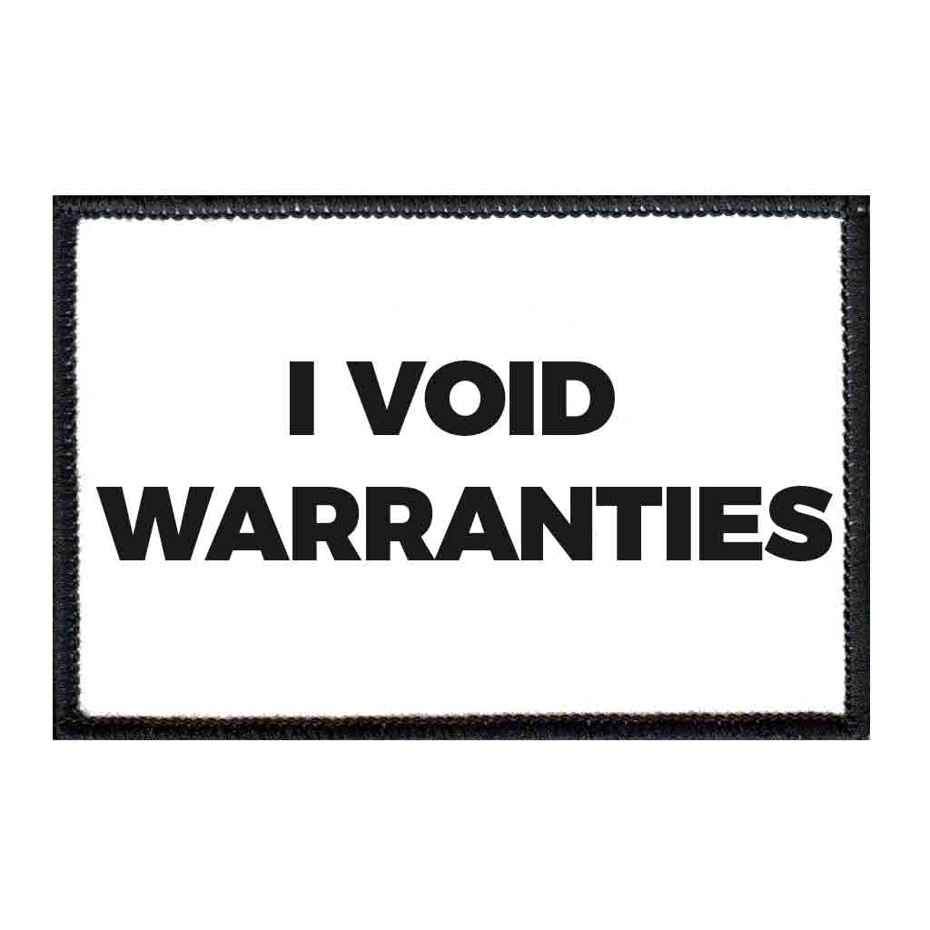 I Void Warranties - Patch - Pull Patch - Removable Patches For Authentic Flexfit and Snapback Hats