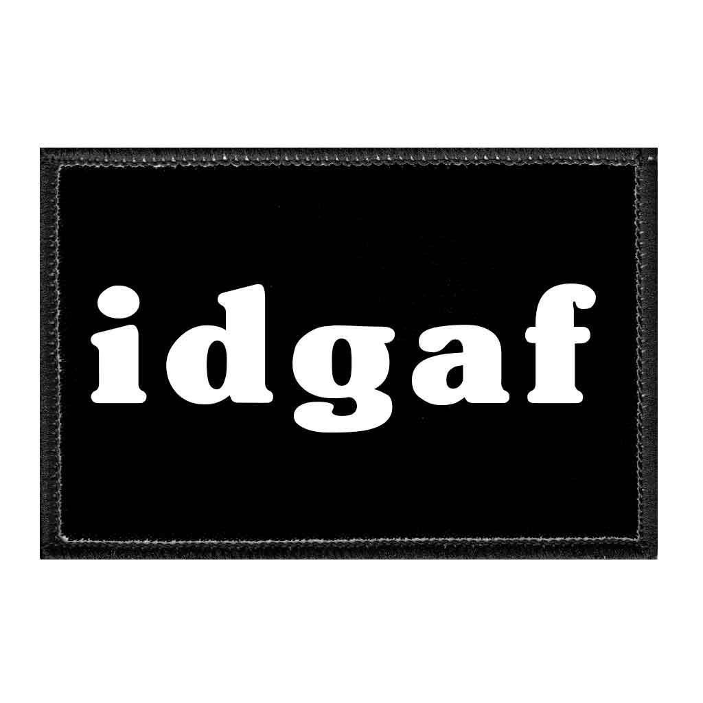 IDGAF - Removable Patch - Pull Patch - Removable Patches For Authentic Flexfit and Snapback Hats