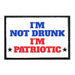 I'm Not Drunk I'm Patriotic - Patch - Pull Patch - Removable Patches For Authentic Flexfit and Snapback Hats