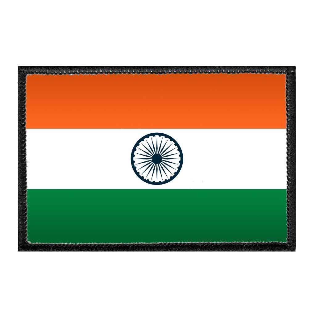 India Flag - Color - Removable Patch - Pull Patch - Removable Patches For Authentic Flexfit and Snapback Hats