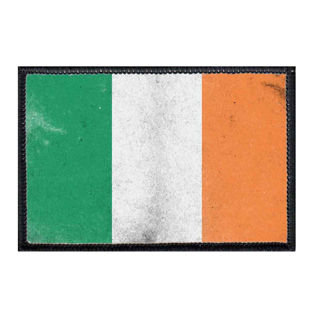 Ireland Flag - Distressed - Patch - Pull Patch - Removable Patches For Authentic Flexfit and Snapback Hats