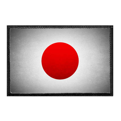 Japan Flag - Color - Distressed - Removable Patch - Pull Patch - Removable Patches For Authentic Flexfit and Snapback Hats
