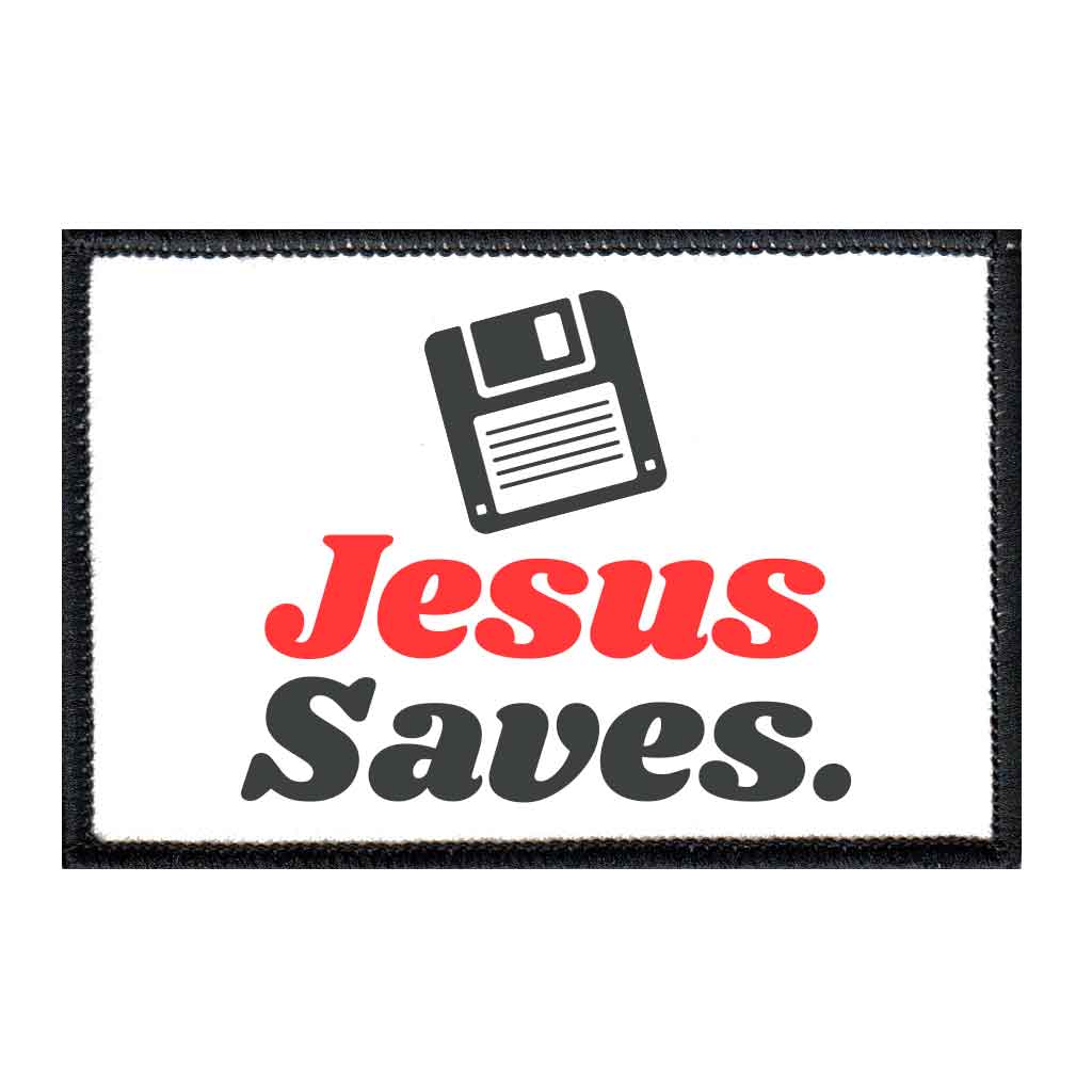 Jesus Saves - Patch - Pull Patch - Removable Patches For Authentic Flexfit and Snapback Hats