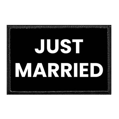 Just Married - Removable Patch - Pull Patch - Removable Patches For Authentic Flexfit and Snapback Hats
