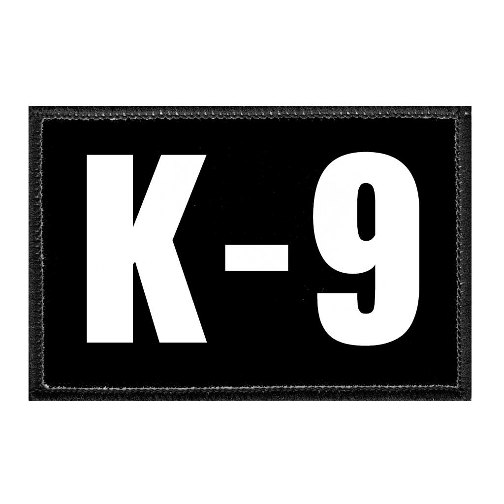 K-9 - Removable Patch - Pull Patch - Removable Patches For Authentic Flexfit and Snapback Hats