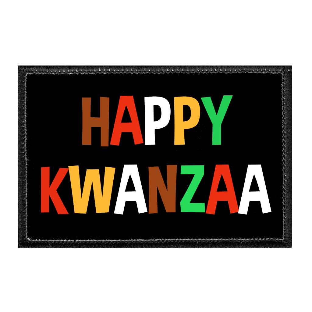 Kwanzaa Greetings - Removable Patch - Pull Patch - Removable Patches That Stick To Your Gear