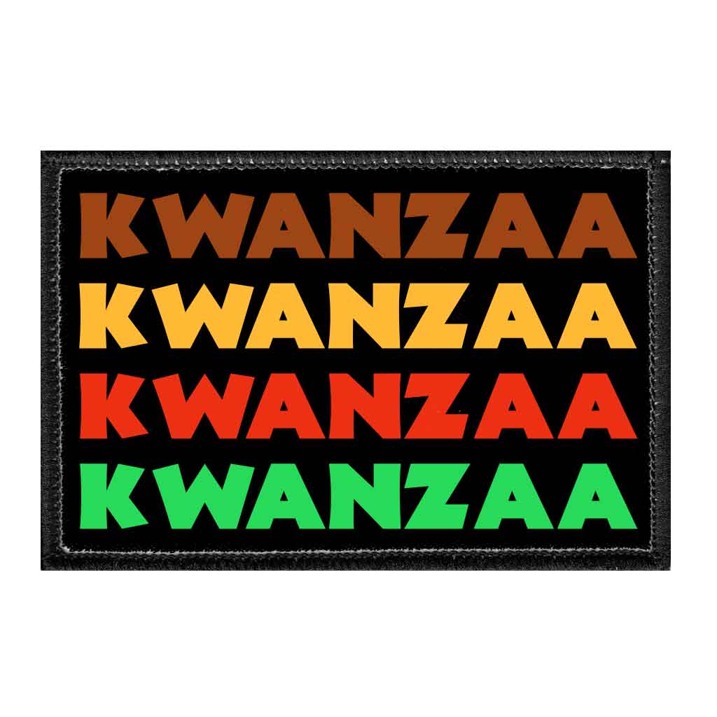 Kwanzaa - Repeating - Removable Patch - Pull Patch - Removable Patches That Stick To Your Gear