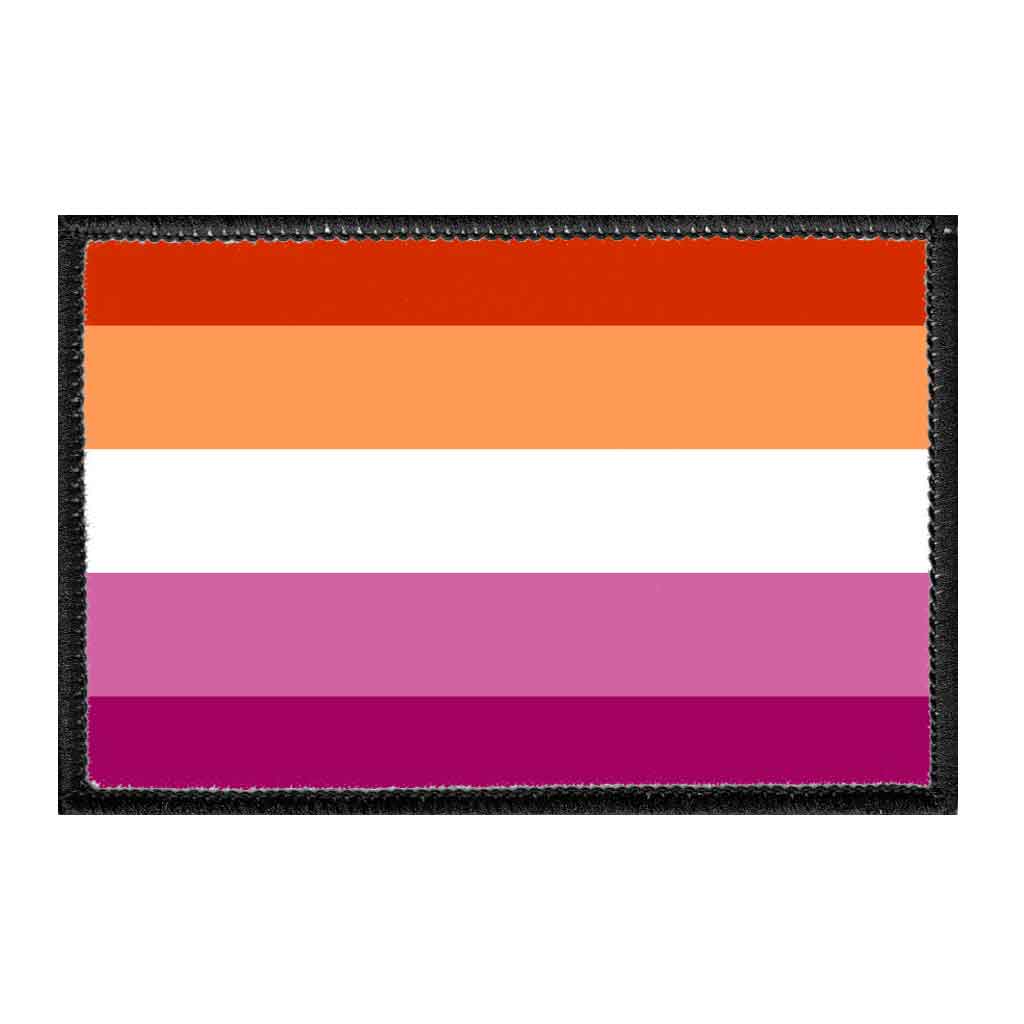 Lesbian Pride Flag - Removable Patch - Pull Patch - Removable Patches For Authentic Flexfit and Snapback Hats