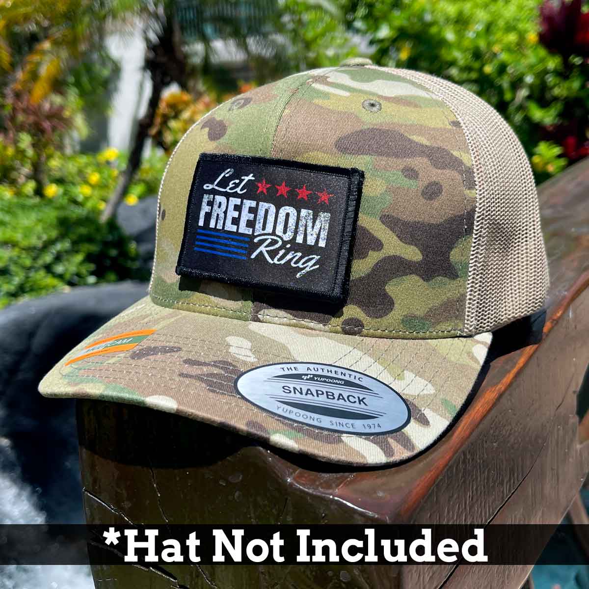 Let Freedom Ring - Removable Patch - Pull Patch - Removable Patches For Authentic Flexfit and Snapback Hats