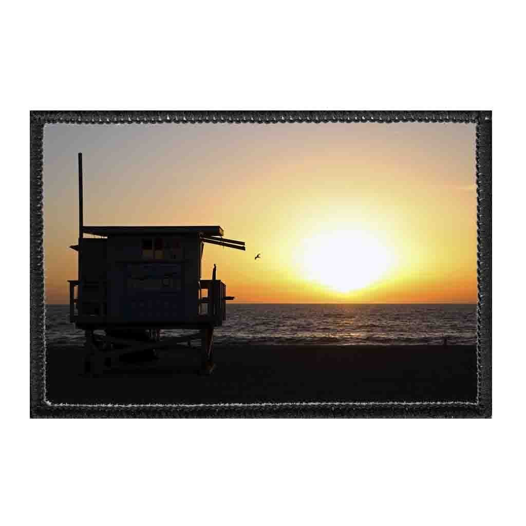 Lifeguard Tower Sunset - Removable Patch - Pull Patch - Removable Patches That Stick To Your Gear