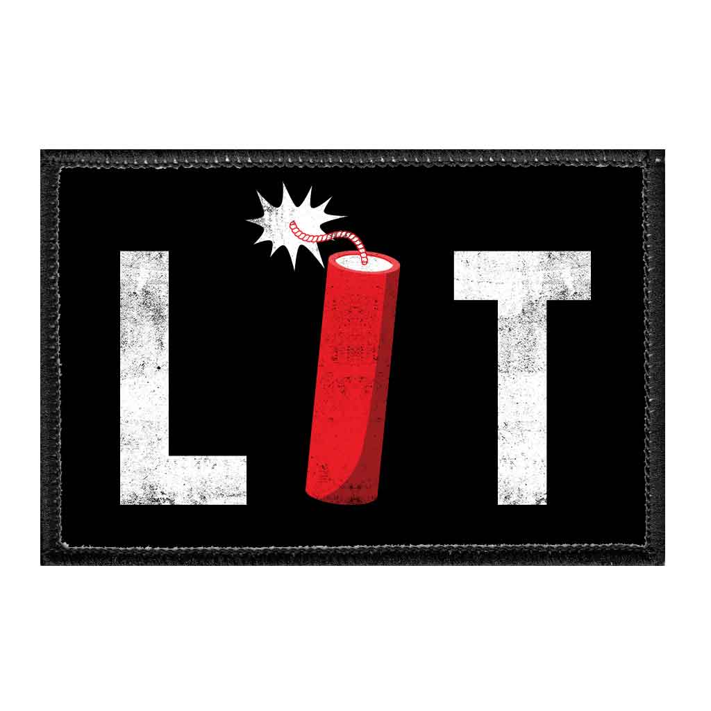 Lit - Fireworks - Removable Patch - Pull Patch - Removable Patches That Stick To Your Gear