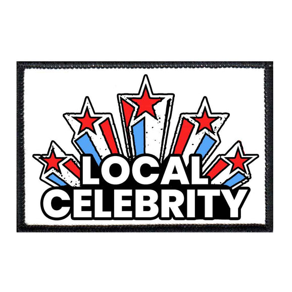 Local Celebrity - Red, White, and Blue - Removable Patch - Pull Patch - Removable Patches For Authentic Flexfit and Snapback Hats