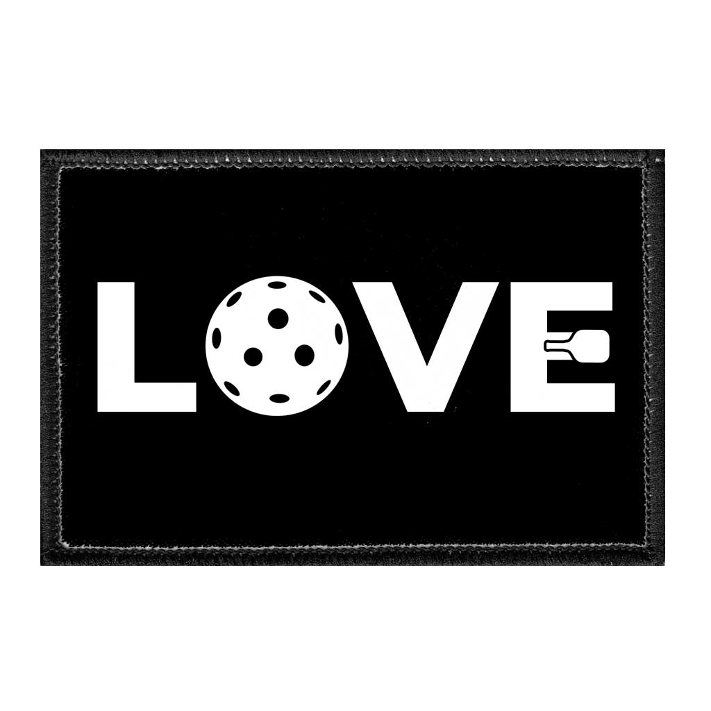 Love - Pickleball - Removable Patch - Pull Patch - Removable Patches For Authentic Flexfit and Snapback Hats