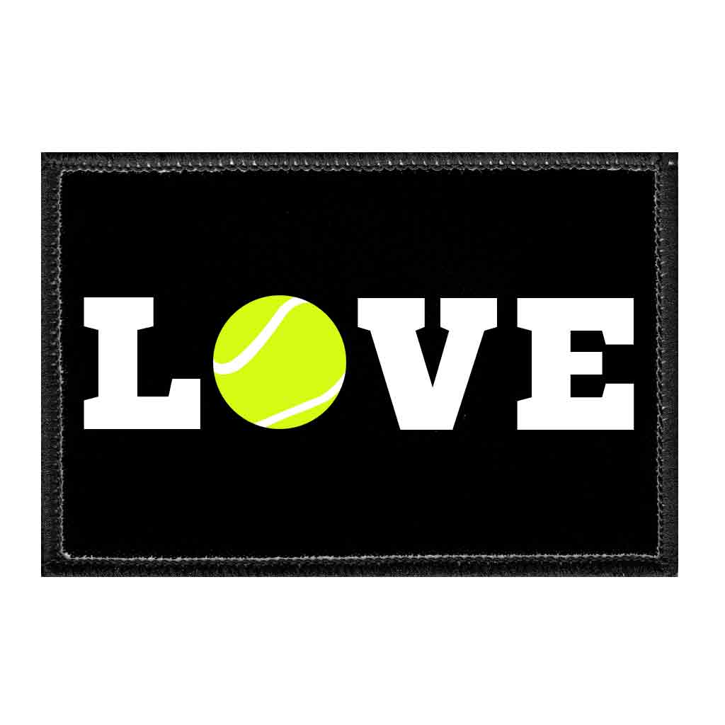 Love - Tennis - Removable Patch - Pull Patch - Removable Patches For Authentic Flexfit and Snapback Hats