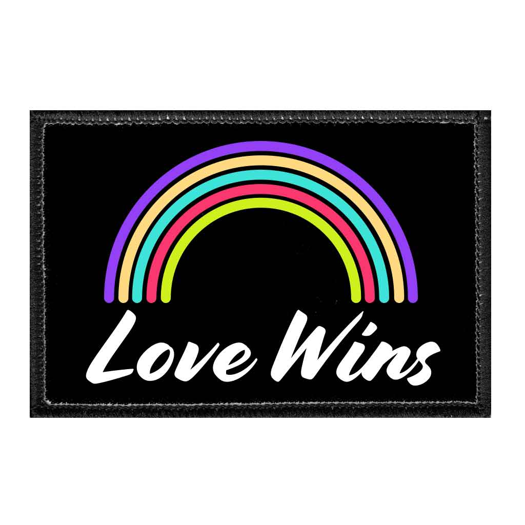 Love Wins - Removable Patch - Pull Patch - Removable Patches For Authentic Flexfit and Snapback Hats