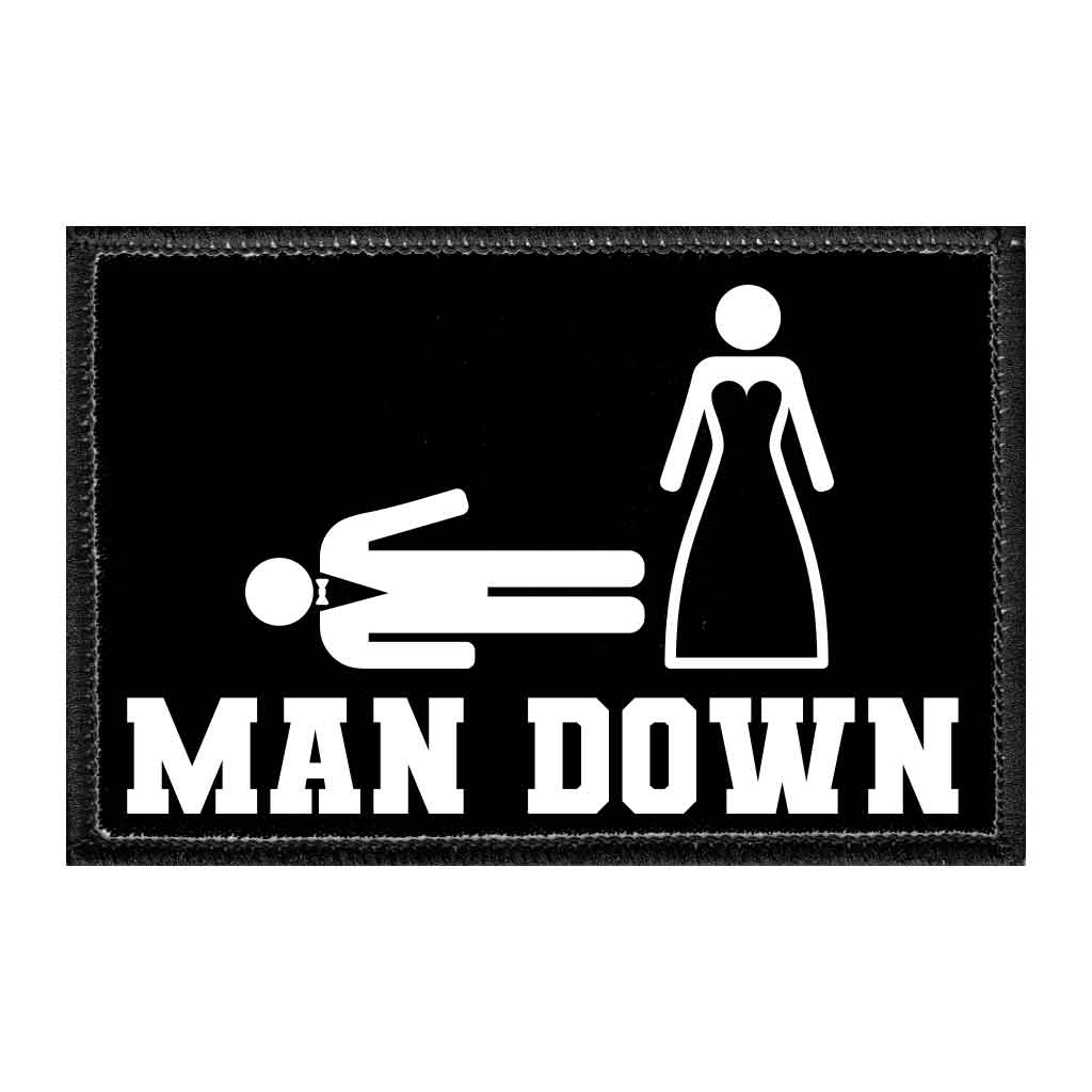 Man Down - Removable Patch - Pull Patch - Removable Patches That Stick To Your Gear