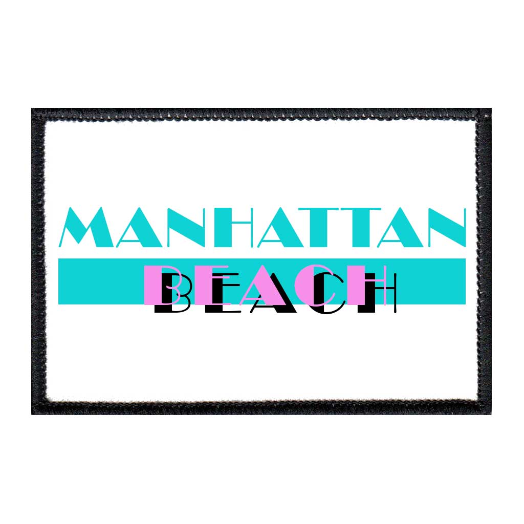 Manhattan Beach - Miami Vice - Removable Patch - Pull Patch - Removable Patches For Authentic Flexfit and Snapback Hats