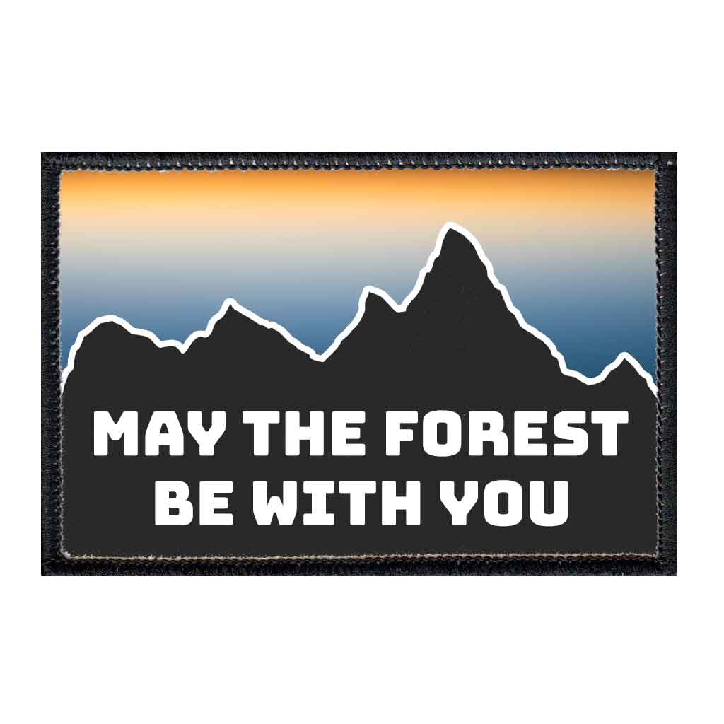 May The Forest Be With You - Silhouette - Removable Patch - Pull Patch - Removable Patches For Authentic Flexfit and Snapback Hats