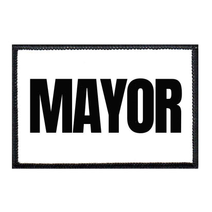 Mayor - Removable Patch - Pull Patch - Removable Patches For Authentic Flexfit and Snapback Hats