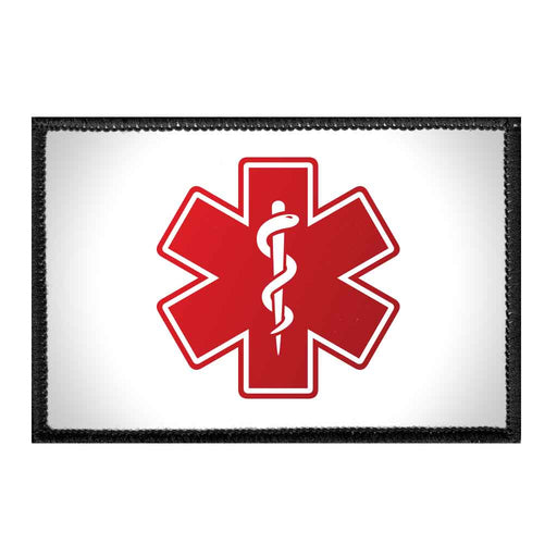 Medic Symbol - Red Cross - White Background - Patch - Pull Patch - Removable Patches For Authentic Flexfit and Snapback Hats