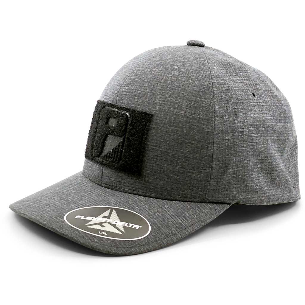 Melange Charcoal - Delta Carbon Flexfit Hat by Pull Patch - Pull Patch - Removable Patches For Authentic Flexfit and Snapback Hats