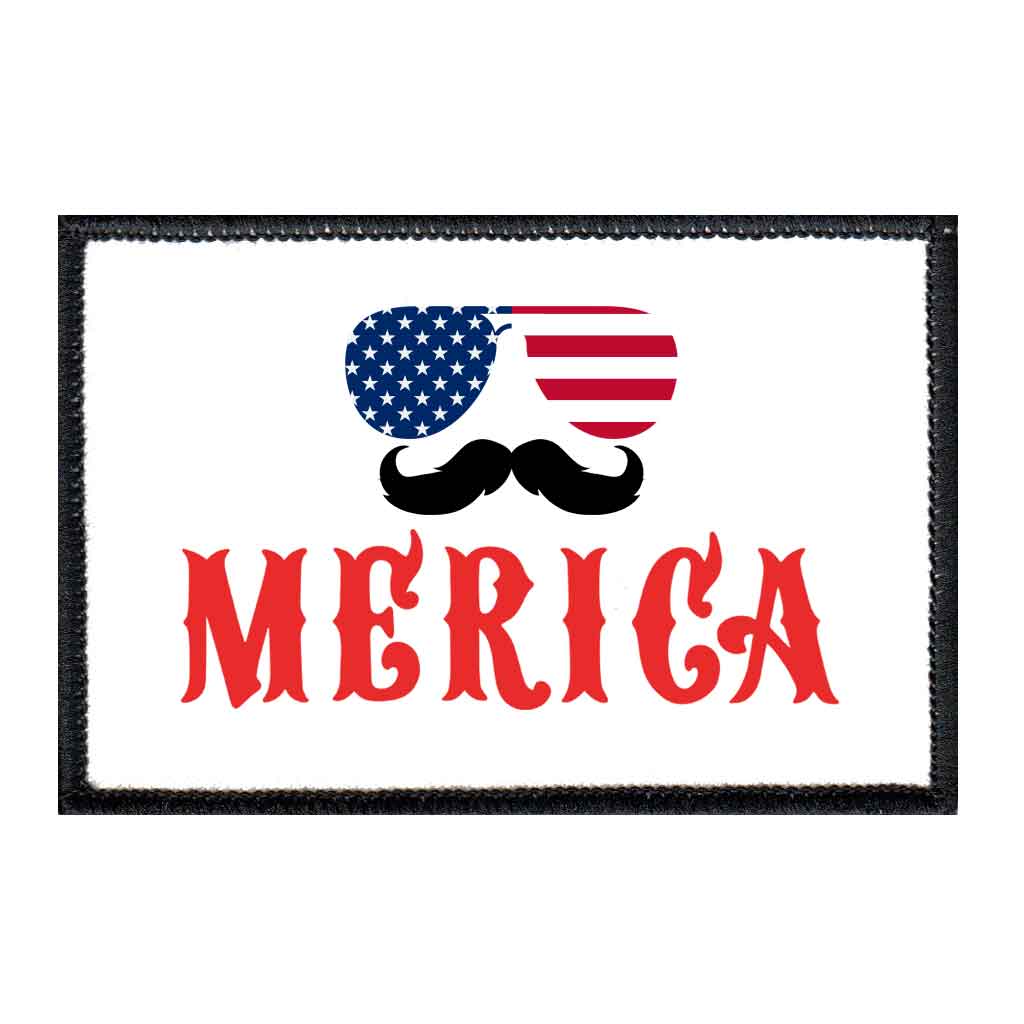 Merica - Patch - Pull Patch - Removable Patches For Authentic Flexfit and Snapback Hats