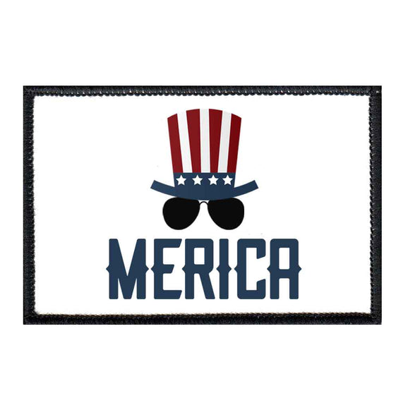 Merica - Patch - Pull Patch - Removable Patches For Authentic Flexfit and Snapback Hats
