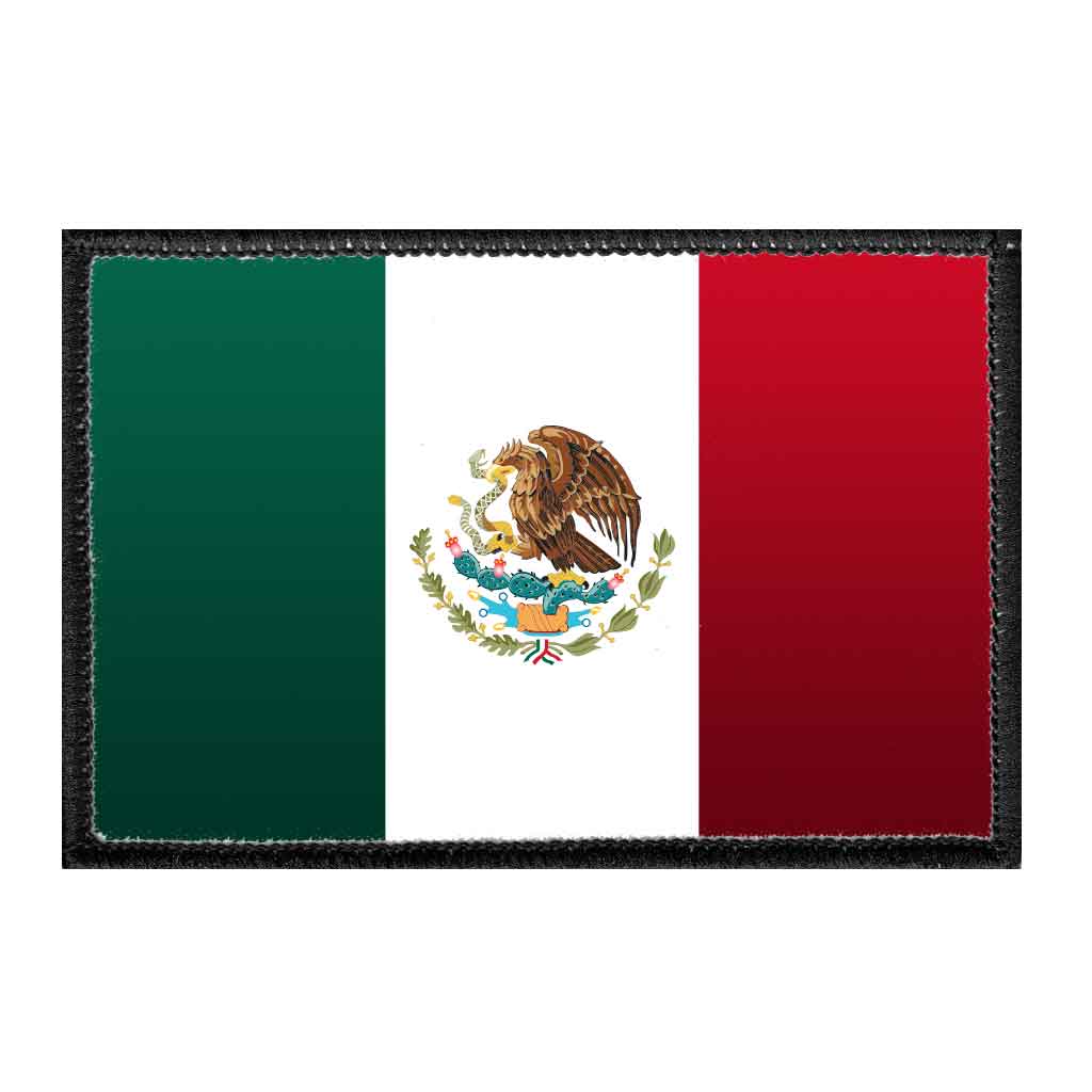 Mexico Flag - Color - Removable Patch - Pull Patch - Removable Patches For Authentic Flexfit and Snapback Hats