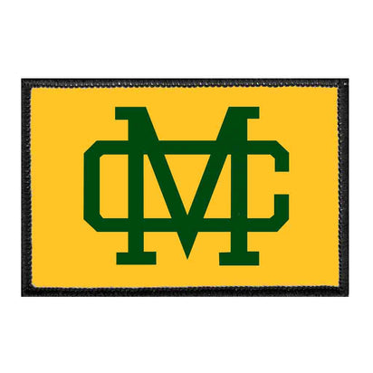Mira Costa Badge - Green Outline - Removable Patch - Pull Patch - Removable Patches That Stick To Your Gear