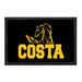 Mira Costa - Costa Text - Horse On Black - Removable Patch - Pull Patch - Removable Patches That Stick To Your Gear