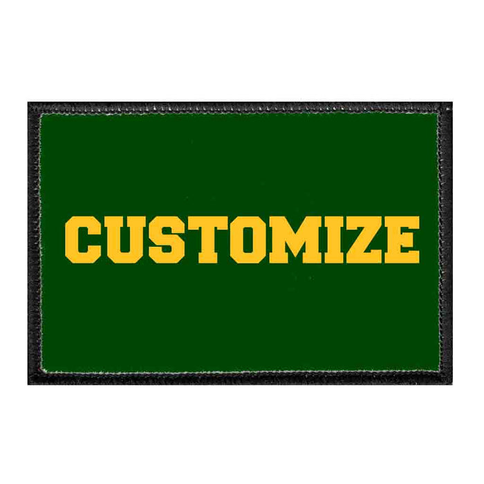 Mira Costa Custom Yellow College Text - Removable Patch - Pull Patch - Removable Patches That Stick To Your Gear