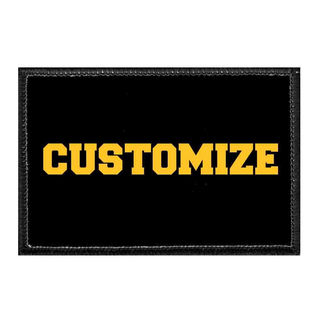 Mira Costa Custom Yellow Text On Black Removable Patch Pull Patch