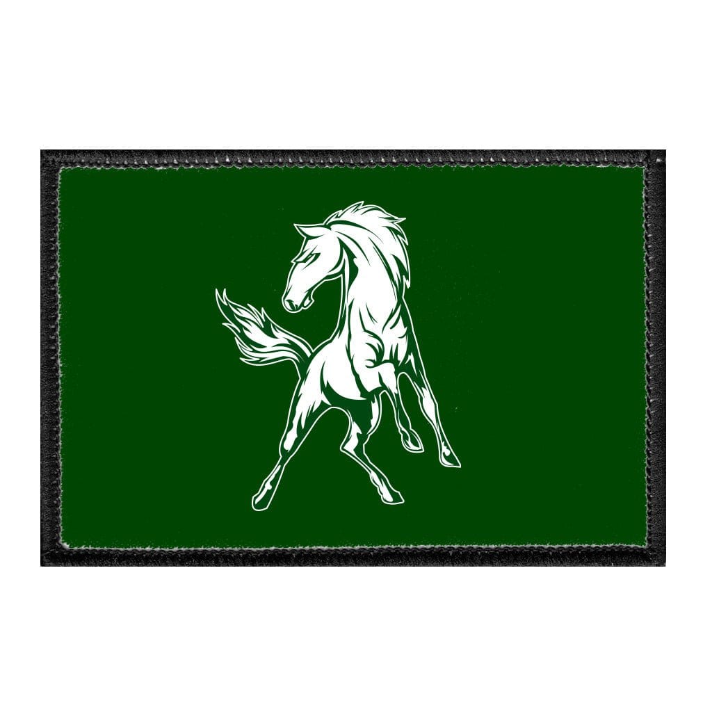 Mira Costa Horse - White - Removable Patch - Pull Patch - Removable Patches That Stick To Your Gear