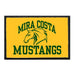 Mira Costa Mustangs - Horse Head Green Text - Removable Patch - Pull Patch - Removable Patches That Stick To Your Gear